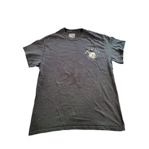 Cactus & Skull Graphic Print‎ Tshirt Men Sz M Cotton Wake N Bake Black Casual